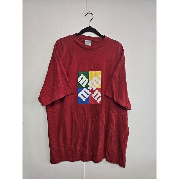 M&M'S Other - Vintage M&M's Shirt Mens Extra Large Red Color Block Logo Candy Graphic 90s USA
